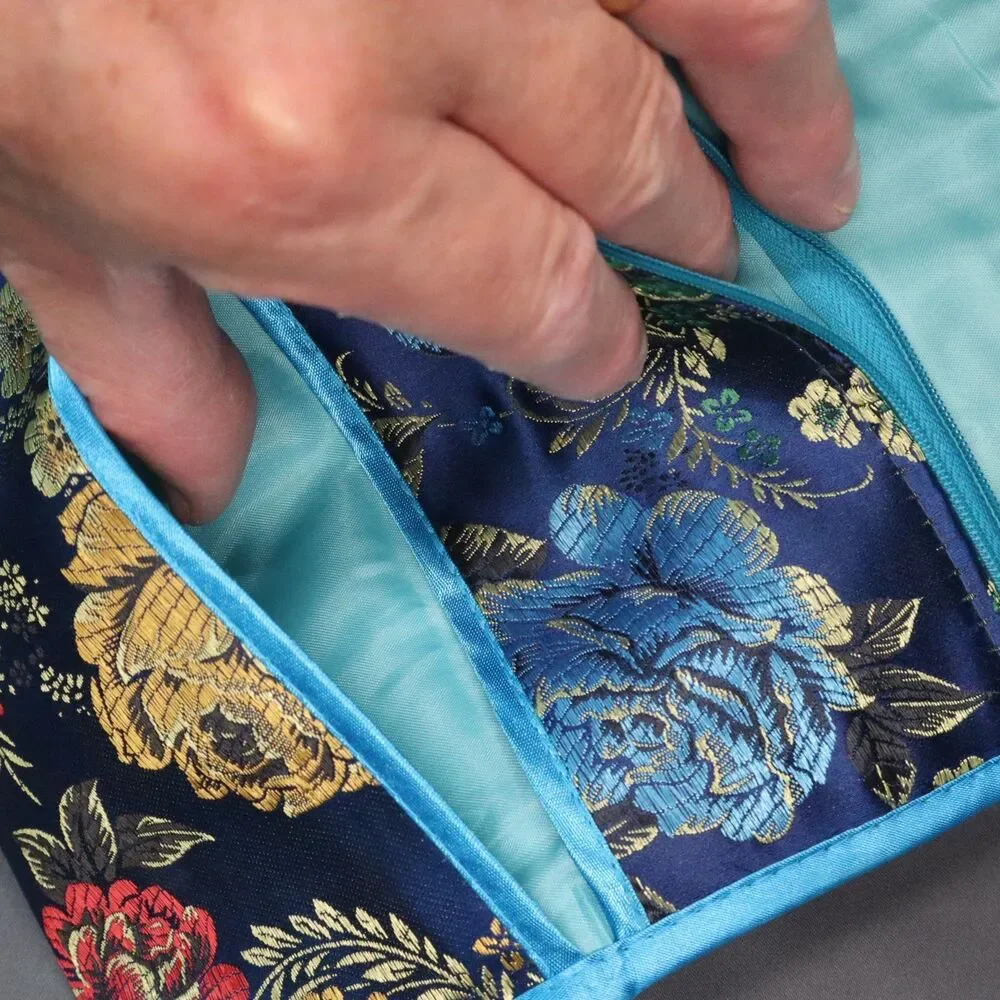 Silk Oriental Tri-fold Wallet 7x3.5